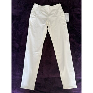 LAYERS Mantra White with Pockets Athletic Leggings NWT Size M